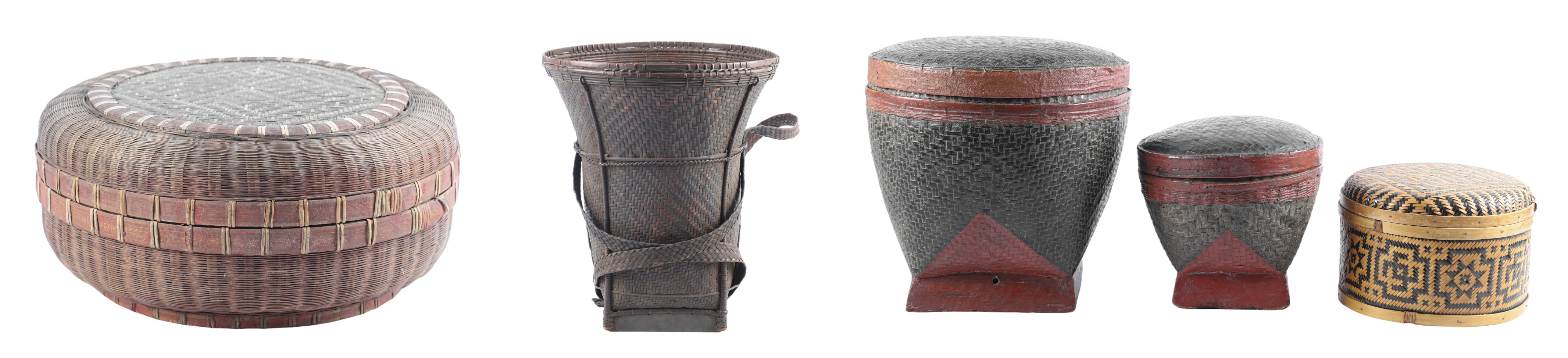 (5) Asian baskets and basket