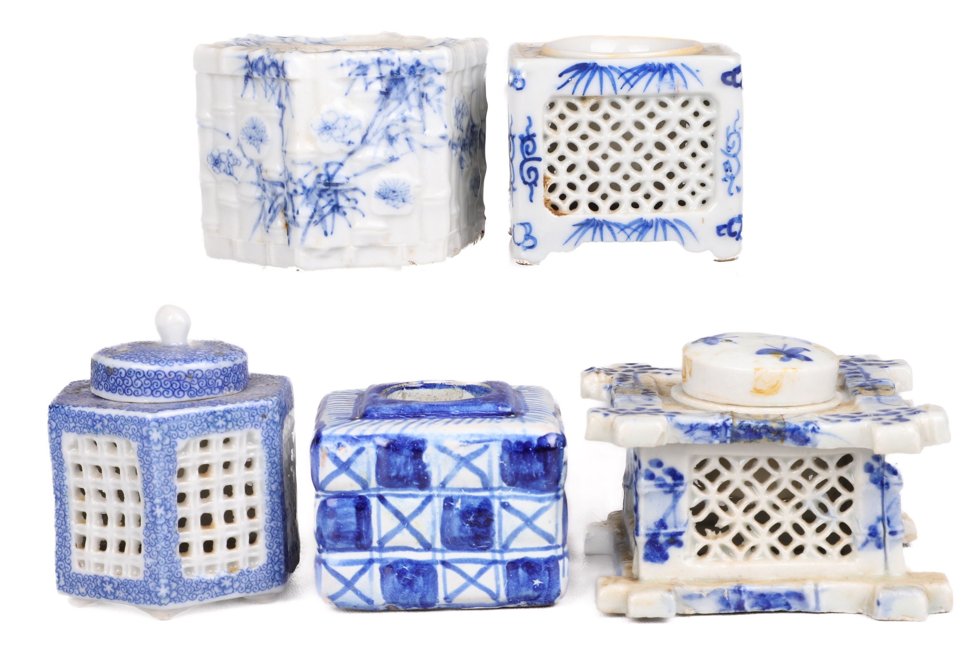 (5) Asian blue & white porcelain