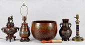 5 ASIAN BRONZE DECORATIVE ITEM