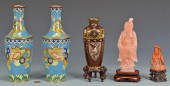 5 ASIAN DECORATIVE ITEMS, INCL