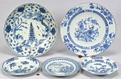 5 ASIAN THEMED BLUE & WHITE PL