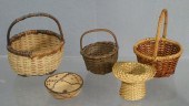 5 asstd miniature baskets, 3 s
