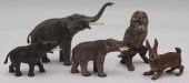 (5) AUSTRIAN PAINTED BRONZE AN