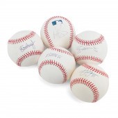 5 AUTOGRAPHED BASEBALLS INCLUD