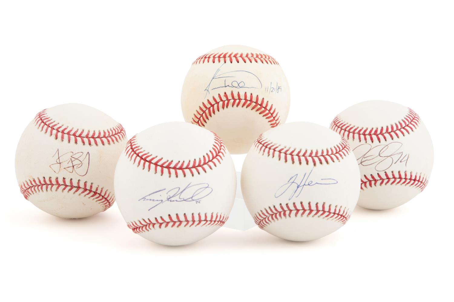 5 AUTOGRAPHED BASEBALLS INCLUDING