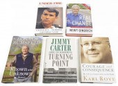(5) AUTOGRAPHED BOOKS, CARTER,