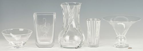 5 BACCARAT, STEUBEN, & ORREFORS