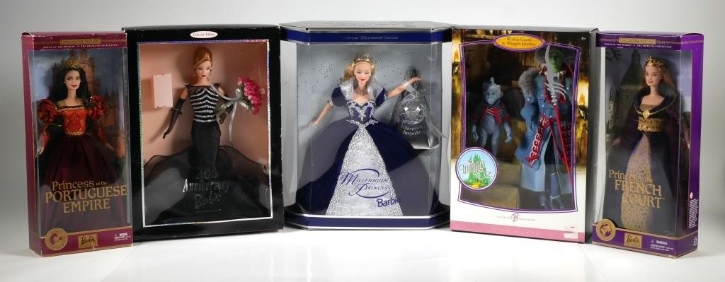 (5) BARBIE COLLECTOR DOLLS ORIG