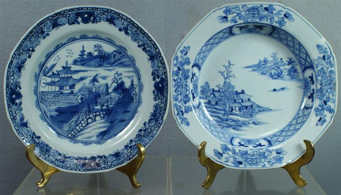 5 blue & white Chinese Export