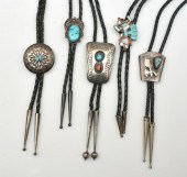 5 BOLO TIES INCL. NAVAJO AND Z