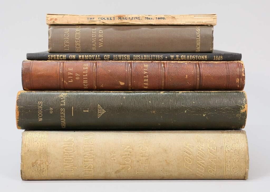 5 BOOKS LEECH, WARD, CARLYLE, LAMB,