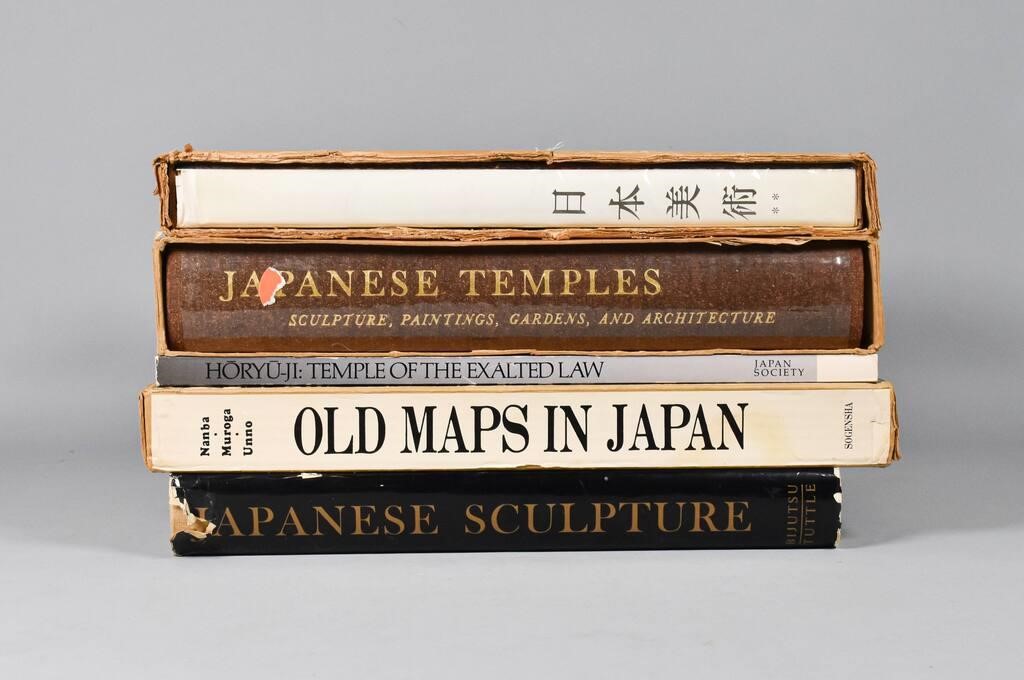5 BOOKS ON JAPANESE SCULPTURE, MAPS
