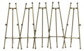 (5) BRASS ART EASELS 58"H, ADJ