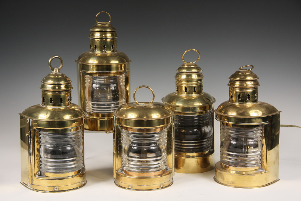 (5) BRASS SHIPS RUNNING LIGHTS -