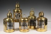 (5) BRASS SHIPS RUNNING LIGHTS