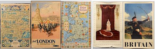 5 BRITISH TRAVEL POSTERS5 British
