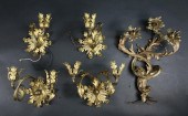 5 BRONZE & BRASS SCONCESLot of