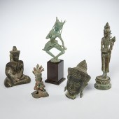 (5) BUDDHIST BRONZE AND COPPER