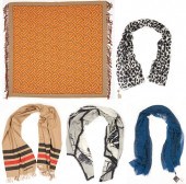 5 BURBERRY THROW & SCARVES, IN