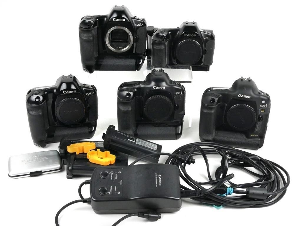 (5) CANON EOS-1 CAMERA BODIES,