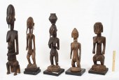 5 CARVED AFRICAN BAMBARA FIGUR