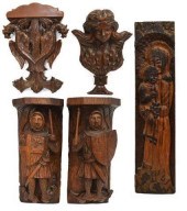 (5) CARVED ANTIQUE FRENCH ARCH