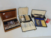 5 CASED FISH SETS, 4 SETS WITH