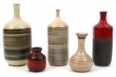 5 CERAMIC VASES BY ANDRE AND M