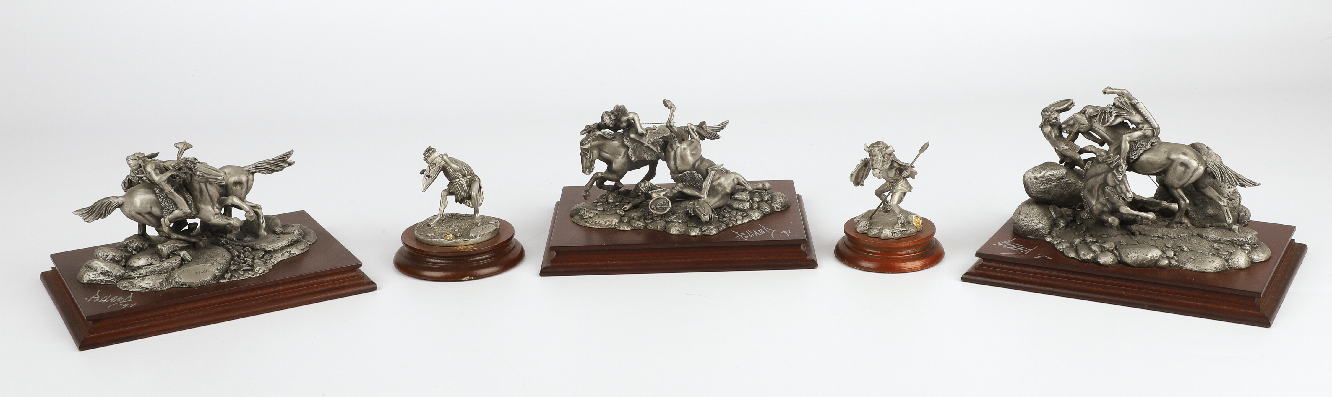 (5) Chilmark pewter Wild West