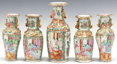 (5) CHINESE CANTON PARCEL GILT