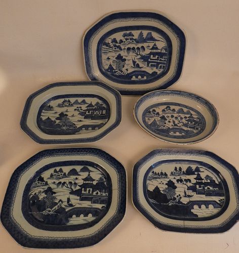 5 CHINESE CANTON SERVING PIECES5