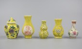 5 CHINESE MINI YELLOW FAMILLE