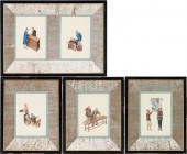 5 CHINESE PAINTINGS OF TRADESM