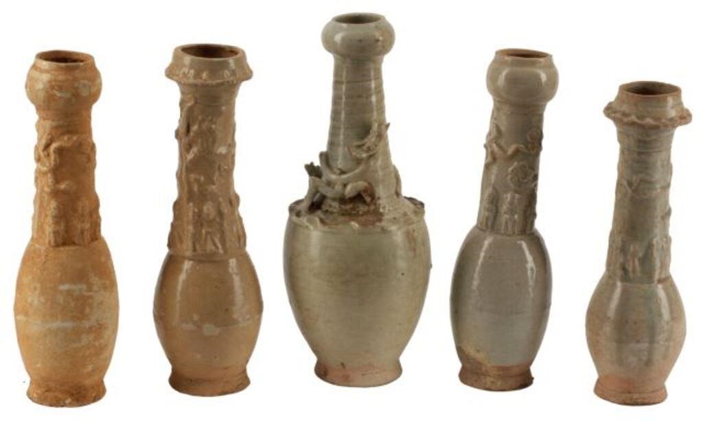 (5) CHINESE POTTERY FUNERARY