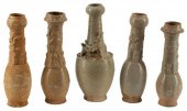 (5) CHINESE POTTERY FUNERARY U