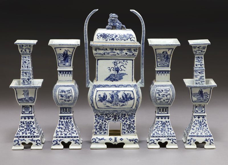 (5) Chinese Qing blue and white