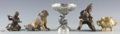 5 CHINESE SILVER & BRONZE ITEM
