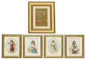 (5) CHROMOLITHOGRAPHS HARPSICH
