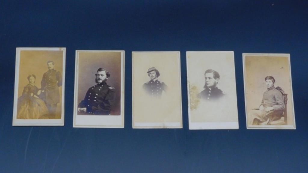 (5) CIVIL WAR ERA CDV CARDS TO