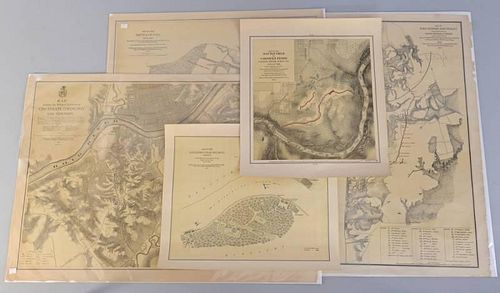 5 CIVIL WAR MAPSLot of five Civil
