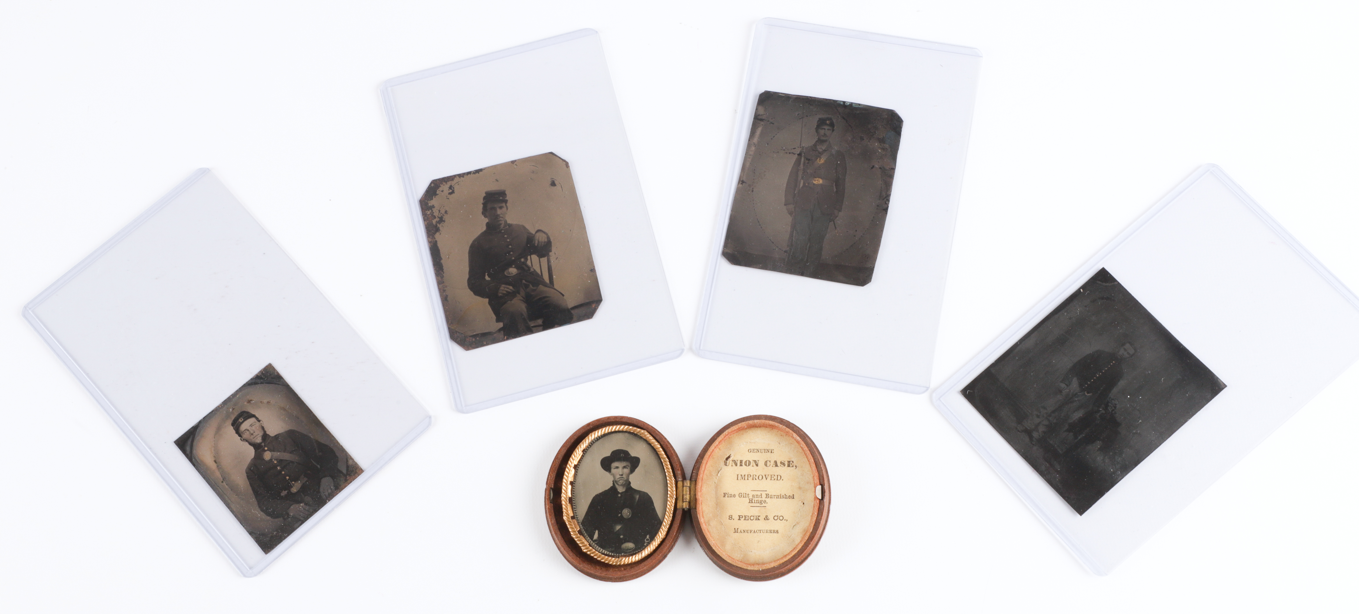 (5) Civil War Soldier Tintypes
