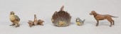 5 COLD PAINTED BRONZE ANIMALS