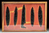 5 COLIMA OBSIDIAN BLADES IN RI