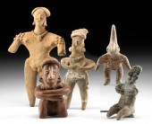 5 COLIMA POTTERY FIGURES W/ GI