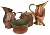 (5) COLLECTION OF COPPER & BRA