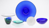 5 COLORED ART GLASS ARTICLES I