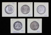 5 COMMEMORATIVE SILVER HALF DO
