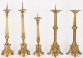 5 CONTINENTAL BRONZE ALTAR CAN