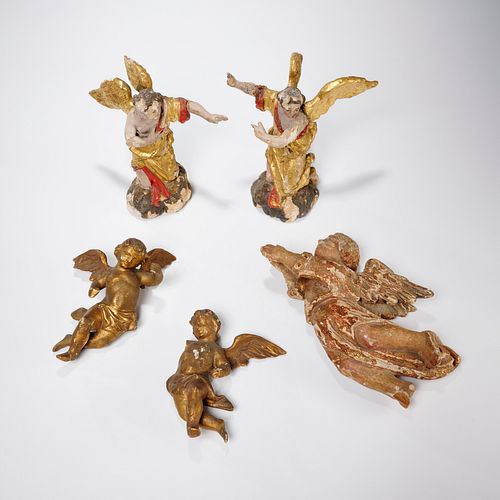 (5) CONTINENTAL GILTWOOD ANGELS AND