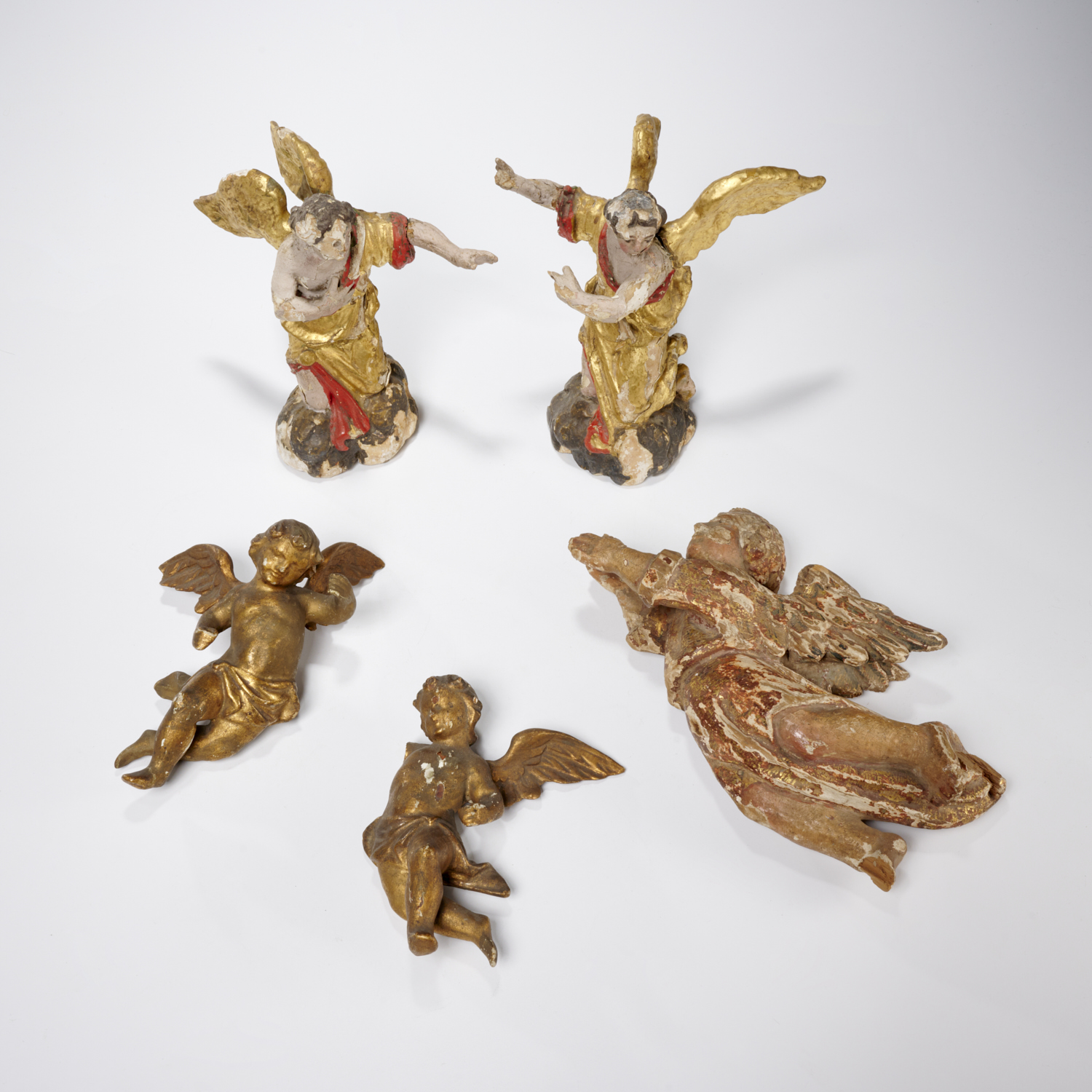(5) CONTINENTAL GILTWOOD ANGELS AND